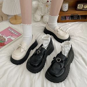 Chunky Loafers Women Lolita Mary Jane Loafers 신발 여성 봄 플랫폼 여성 로퍼 옥스포드 신발에 빈티지 소프트 슬립 240311