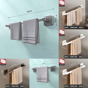 New Holder Space Aluminum No Drilling Organizers Self-Adhesive Towel Bar Bathroom Shees Kitchen Storage Rack