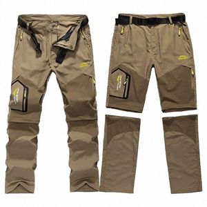 men Summer Hiking Pants Quick Dry Outdoor Lightweight Multi-pocket Detachable Pants Loose Cam Fishing Cargo Shorts Plus 5XL t95n#