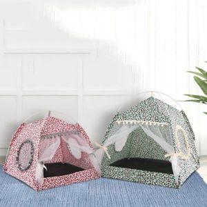 Canes pet gato tenda de tenda de verão, cabana gato de gato casa de sono para gatinho filho