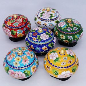 Kavanozlar Yeni Pekin Cloisonne Emaye Zanaat Ev Dekorasyon Hadi Teslimiyesi 4 inç