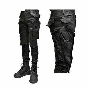 2022 Multi Pockets Cargo Pants Hip Hop Tactical Functi Pants Casual Joggers Trousers Streetwear M8B6#