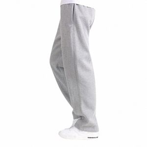 Mäns baggy byxor Solid Color Slim Monterade Sweatpants Elastic Casual Pants Homme Extra Plus Size Joggers Sport Loose Trousers I4G5#