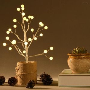 Tischlampen 30 LEDs Baum Licht leuchtende Zweig Nacht LED geeignet für Zuhause Schlafzimmer Hochzeit Party Weihnachtsdekoration