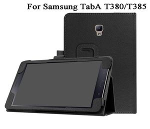 PU skórzana okładka do Samsung Galaxy Tab A 80 2017 T380 T385 SMT385 Tablet Stand Case Folio5874404