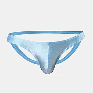 Unterhosen Männer Shiny Jock Strap Briefs Back Space U Convex Thong Sexy Open Underpant Gay Pouch Knickers