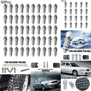 New 20/50Pcs Car Tire Studs Anti-Slip Screws Nails Auto Motorcycle Bike Truck Off-Road Tyre Anti-Ice Spikes Snow Shoes Sole Cleats