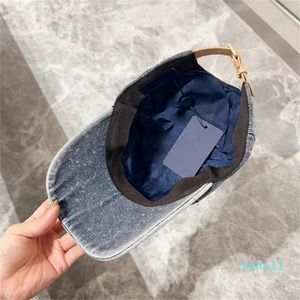 Moda Denim Ball Caps para Mulheres Designer Masculino Verão Causal Cap Clássico Chapéu de Impressão Ajustável