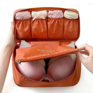 Sacos de armazenamento Saco de viagem das mulheres acessórios de necessidade roupa interior sutiã organizador cosméticos maquiagem bolsa caso organização doméstica