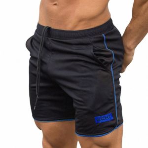 Męskie spodnie sportowe trening kulturystyka letnie szorty trening Fitn Gym Short Pants sznurka elastyczna talia