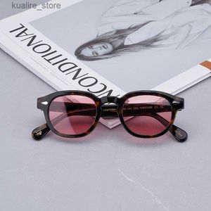 Солнцезащитные очки Johnny Depp Lemtosh Vintage Поляризованные солнцезащитные очки на заказ с оттенком Женские очки высокого качества Овальные женские солнцезащитные очки из ацетата черепахи L240322