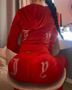 Tasarımcı Kadınlar Coutoure Tracksuit Kızların Takipleri Set Lady Hoodie Mahsul Uzun Kollu Rhinestone Kristal Sequins Pamuk Kadın Yoga Trailtsits