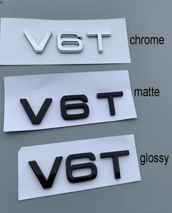 V6T V8T V10 W12 Letter Number Emblem for A4L A5 A6L A7 A8L TT RS7 SQ5 Car Styling Fender Side Rear Trunk Badge Logo Sticker2715116