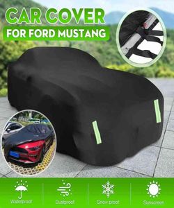 Capa completa para carro 210T de poliéster à prova d'água, à prova de poeira, resistente a UV, ao ar livre, anti-neve, proteção contra o sol, para Ford, Mustang GT W2203223664635