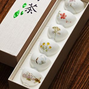 Conjuntos de chá |Conjunto de chá com cheiro de fragrância, amostra de porcelana Jingdezhen mestres de azul e branco