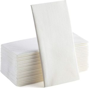 100 Stück lange LinenFeel Dinner-Papierservietten, 3043 cm, Einwegservietten, weicher Tisch, saugfähig, für Party, Hochzeit, 240321