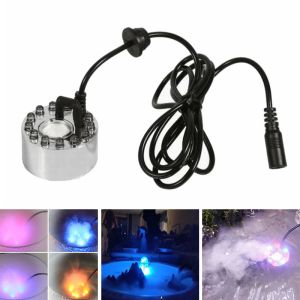 Equipment 12 Colors LED 20mm Ultrasonic Mist Maker Mini Mist Maker Fogger Fog Water Fountain Pond Atomizer Air Humidifier Aquarium Crafts