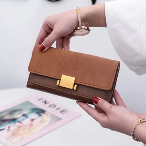 Great quality vintage women designer wallets lady fashion casual zero card purses female long style phone clutchs no751
