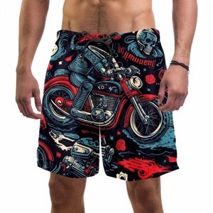 Cool Motorcycle Designs Mens Novelty Shorts Shorts a secco a secco rapido con tasca per le vacanze in spiaggia R0AQ#