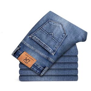 Mens Jeans Luxury Designer Spring och Autumn Jeans Men's Business Lose Straight Men's Pants High End Quality Elastic Casual Large Size Pants