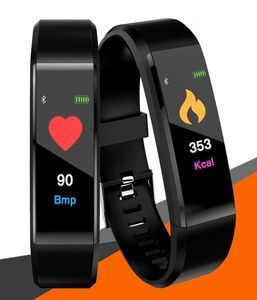För Apple ID115 Plus Color Screen Smart Armband Fitness Tracker Smartband Heart Rate Blood Pressure Monitor Smart armband PK FI2342635