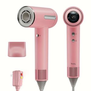 Hair Dryer Professional Blow Dryers 110, 000 RPM Ionic High-speed Brushless Motor Fast Drying 200 Million Thermo-control Hairdryer with Magnetic Nozzle No Heat