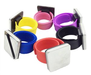 Hår rustning armband skönhet salong elastiska gummibandhållare handledsband hårnålkort magnet pat ringform klocka med klipp styli3097584