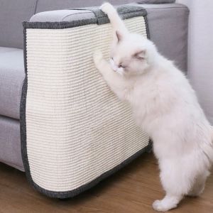 ソファプロテクター家具用のおもちゃヨーキーキャットスクラッカー天然サイサルスクラッチポストパッド子猫猫おもちゃパッドグレーペット用品