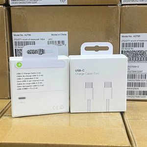60W PD USB C ~ USB C 데이터 케이블 1m 3ft iPhone 15 Pro Max Plus 유형 C 빠른 충전 케이블 박스 20W 어댑터 충전기