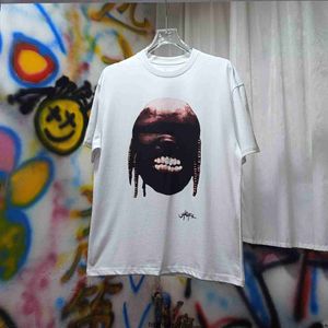 High Quality Ts Jacks Toothed Figure Big Head Pattern Printed White Short Sleeved T-shirt for Men and Women