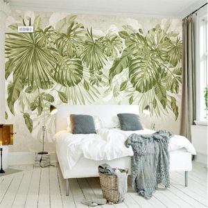 Wallpapers Wellyu Fresh Green Grass Foliage Plant Jungle Feng Shui Color TV Background Wall Custom Large Painting Wallpaper