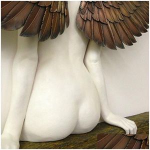 Other Arts And Crafts Art Scpture Wall 3D For Living Room Bedroom Decoration Home Decor Garden Statue Artwork Angel Wings Sd 2103262 Otcbk