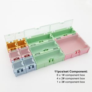 Cel phone tools 11 teile/satz Original Komponenten lagerung box IC Komponenten Boxen SMT SMD (1 # 2 # 3 #) boxen Kit