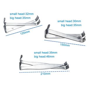 Strumenti Divaricatore medico per tiroide Gancio per tiroide Strumenti di addestramento per divaricatore di tessuti in acciaio inossidabile Strumento ortopedico a doppia testa