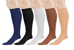 Unisex Long Compression Sport Socks 2030 mmhg Blood Circulation Socks Running Knee High 6 Color Slimming Socks2485433