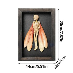 Frame Gothic Mysterious Animal Solid Wood Hanging Frame Dark Decime Exempel Display Bat Photo Frame Odditie Collection