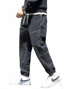 冬の濃い暖かいフリースジーンズメンプラスサイズ8xlブラックジョガーバギーデニムパンツストレッチコットカジュアルサーマルジャンズボンb68c＃