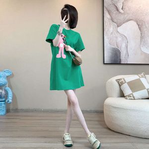 European Beautiful Dress for Women in Summer 2023, New Fashionable and Western-style Loose Casual Sports Style T-shirt Skirt Temperament