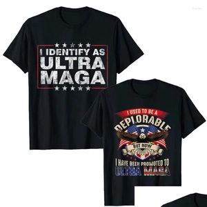 Męskie koszulki męskie koszulki I identyfikuję się jako Tra Maga Shirt Support Great King 2024 T-shirt teraz awansowano na Tra-Maga Tee Polit DHX43