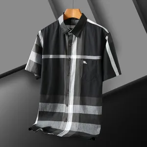 Projektant moda Top Wysokiej jakości odzież biznesowa męska koszulka haftowa detale kołnierza z krótkim rękawem koszula polo