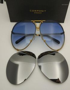 Replaceable Lens Anti Reflective Women Sun Glasses Fashion Oval Alloy CR39 Men Interchangeable Gradient Sunglasses1242192