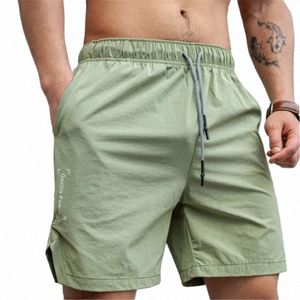 Erkekler Sıcak Şort Hafif Kısa Pantolon Çalışan Çömelme Fitn Şort Erkek Spor Salonu Giyim Hızlı kuruyan Drawstring Shorts G0BF#