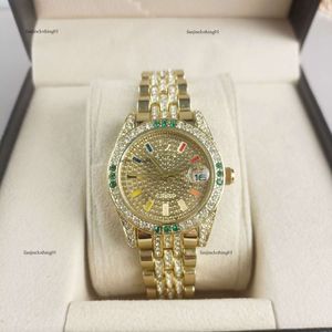 Relógio Laojia Mantianxing com relógio de quartzo feminino incrustado de diamante, relógio feminino de luxo com tira de aço totalmente diamantada, comércio exterior de ouro, atacado e distribuição