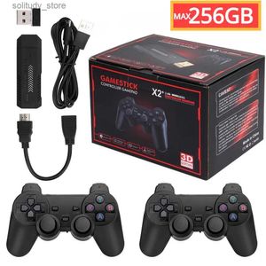 Portable Game Players 256G 58000 Games GD10 Plus Game Stick 4K HD Video Game Console 2.4G Double Wireless Controller Game Stick för N64/P/1/GBA Q240326