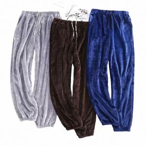 komfort flanell varma byxor vinter nattkläder hösten casual pyjama 2020 Counple Homewear Sleepwear Outwear Thick Men 15ik#