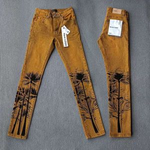 Frühlingslila Marke High Street American Washed New Tang Jeans