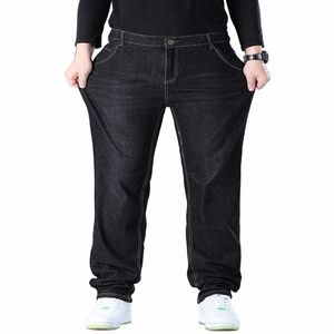 Plus rozmiar 48 50 mężczyzn dżinsowe dżinsy 300 kg swobodne spodni busin elastyczne luźne lg LG Dropship duży rozmiar 5xl 6xl 7xl r3di#