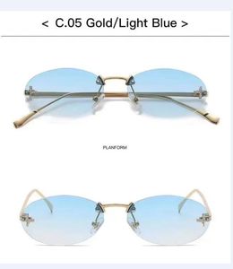 Fashion designer sunglasses for both men and women, simple daily leisure metal rimless glasses resolve strict and stale jobs better younger physical taste windy June