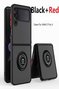 Armatura Case rigide per Samsung Galaxy Z Flip 3 Flip 4 Case 5G Coperchio di silicio di supporto in gomma5016396