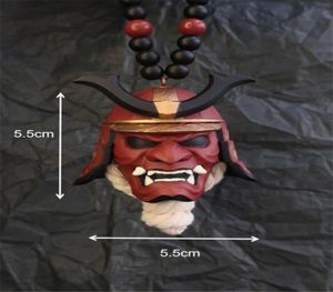 Decorações de interiores Samurai Kabuto Capacete Hannya Oni Oni Car Mirror Vista Rear Acessórios Charm de Charm9122837